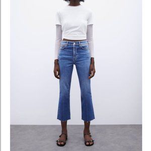 Zara Dreed Flare, Frayed - Size 8